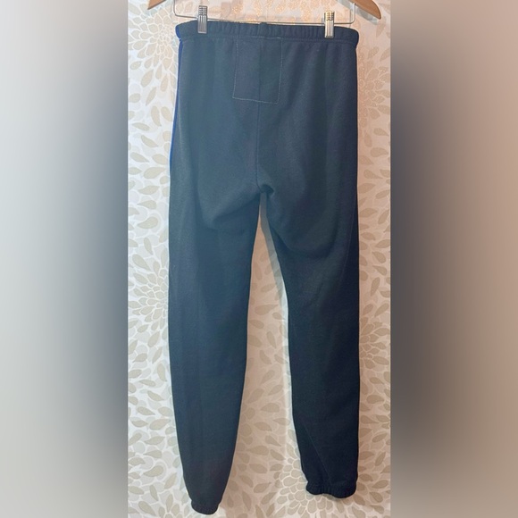 Aviator Nation AV Women’s L Velvet Striped Jogger Sweatpants Charcoal Gray - Picture 4 of 6